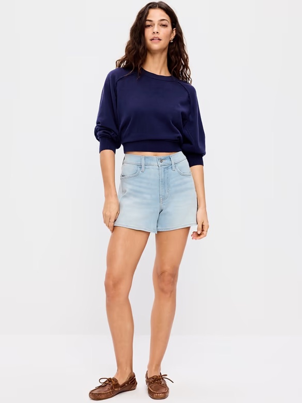 NEW Old Navy High-Waisted Wow Jean Short 4” Nova Light Wash - Size 8 - Picture 2 of 10